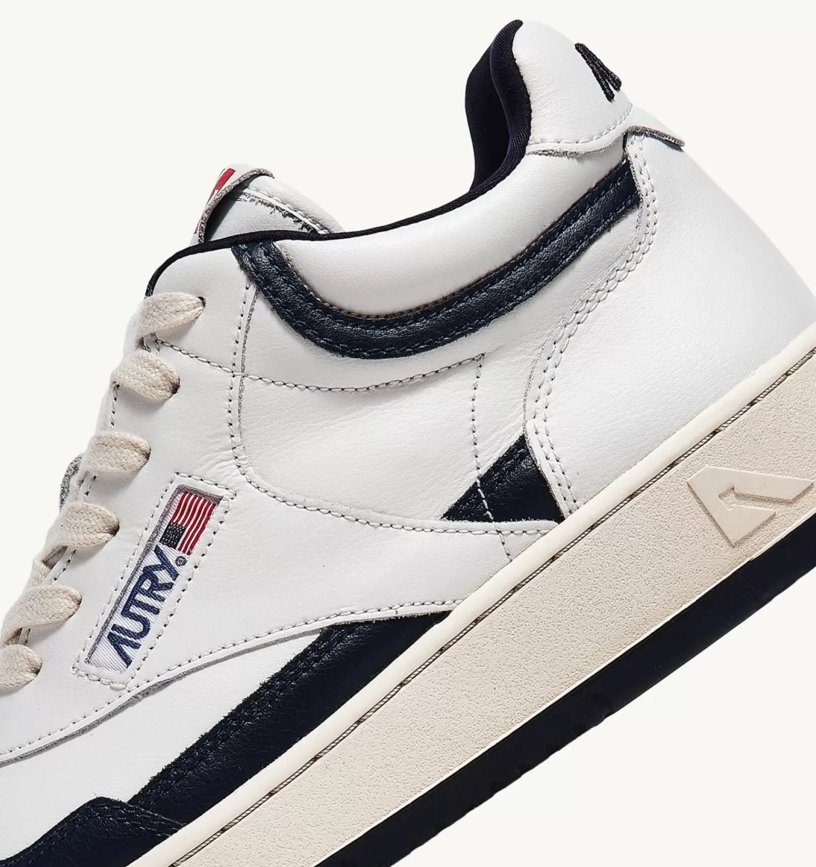 Sneakers Open Mid In Pelle Bianco Blu