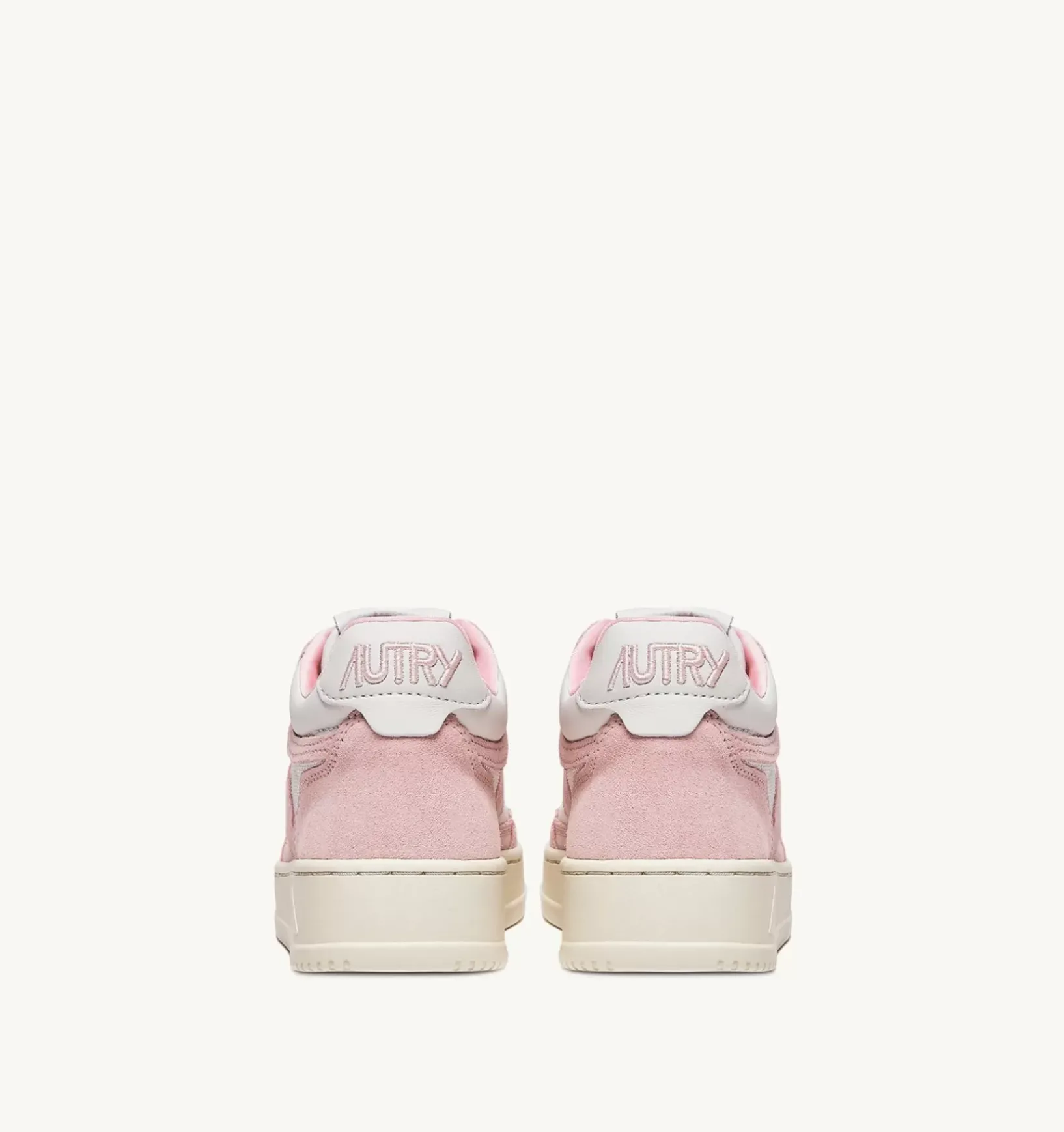 Sneakers Open Mid In Pelle Bianco E Academy Pink