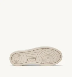 Sneakers Open Mid In Pelle E Suede Colore Bianco