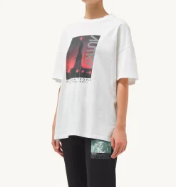 T-Shirt Girocollo Liberty Photo Bianco