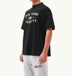 T-Shirt Girocollo Liberty Print Nero