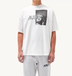 T-Shirt Girocollo Liberty Photo Bianco