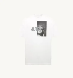 T-Shirt Girocollo Liberty Photo Bianco