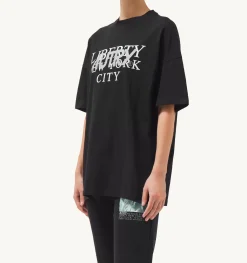 T-Shirt Girocollo Liberty Print Nero