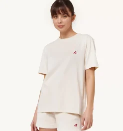 T-Shirt Girocollo Tennis Avorio