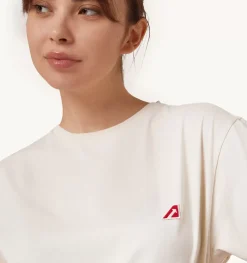 T-Shirt Girocollo Tennis Avorio
